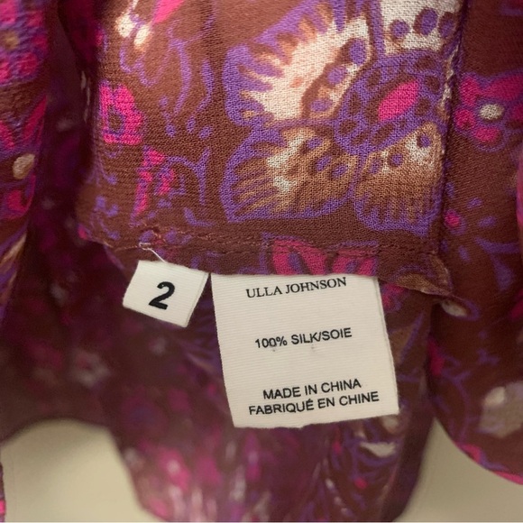 Ulla Johnson Carmine Blouse in Sumac Size 2 Silk - Picture 10 of 10